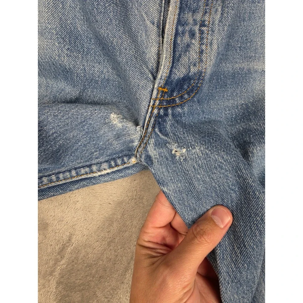 Vintage Levi's 501 Jeans Mens 38x34 Fit 36x34 Blue USA Made Button Fly Denim 80s